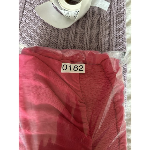 Sofia Jeans Womens Puff Sleeve Tiered Midi Dress Size XXXL Pink Chiffon Cottage - Picture 10 of 10